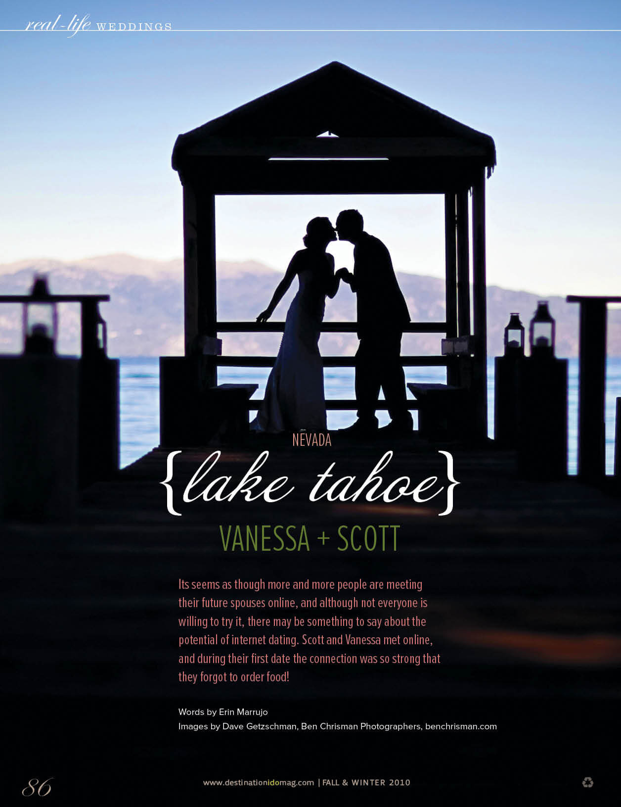 Destination I Do Magazine, Merrily Wed Lake Tahoe Weddings, Private Lake Tahoe lakefront estate wedding