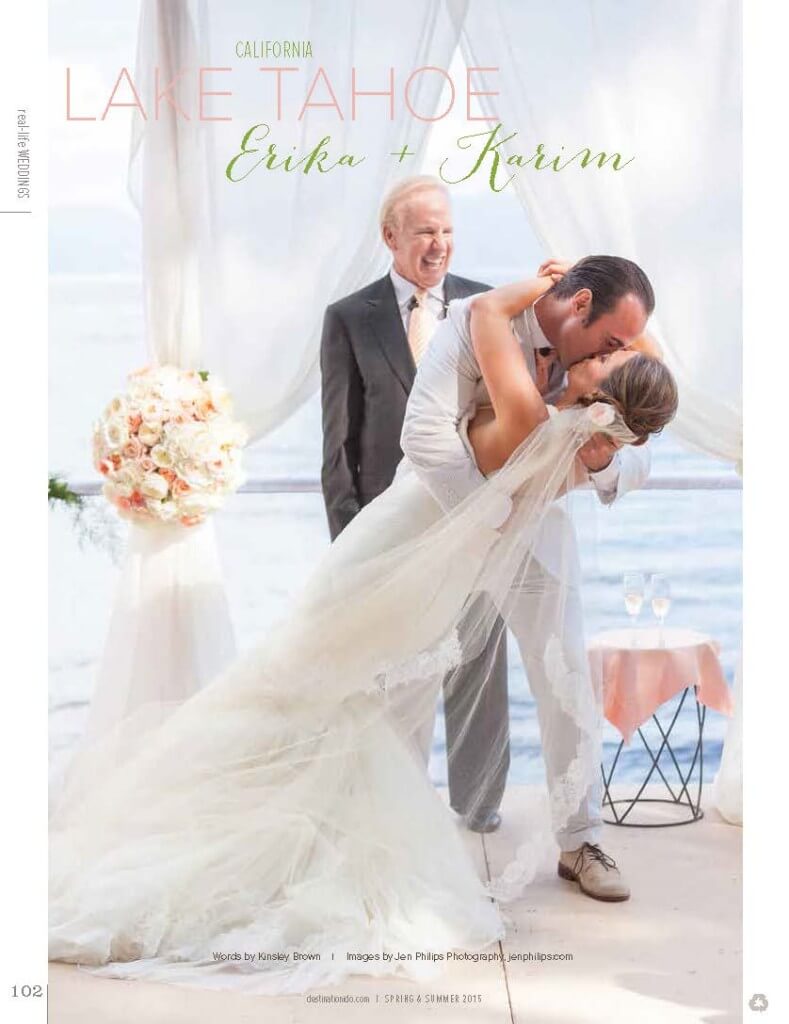 Lake Tahoe Weddings, Peach-n-Cream Wedding, Destination I Do Magazine, Merrily Wed Lake Tahoe Wedding 