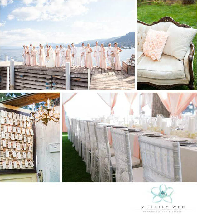 Lake Tahoe Weddings, Peach-n-Cream Wedding, Destination I Do Magazine, Merrily Wed Lake Tahoe Wedding Planner, Lake Tahoe Destination Wedding